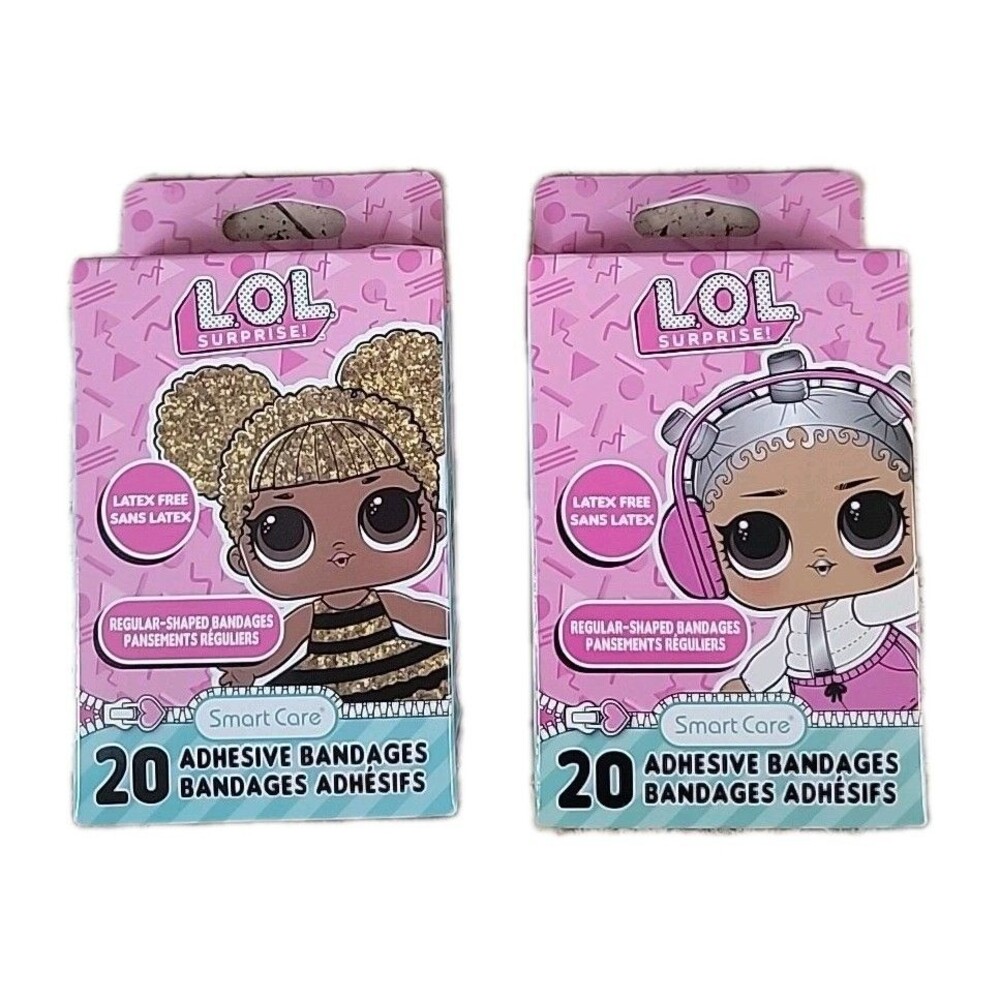 LOL Surprise DOLL Fun Lot Of 2 Boxes 40 Adhesive Bandages Total 20 Per Box
